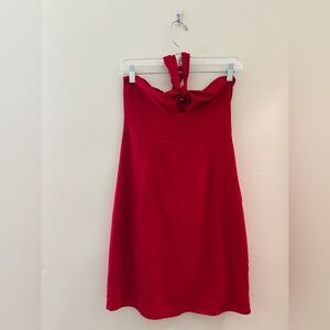 Red Abercrombie Strapless Dress